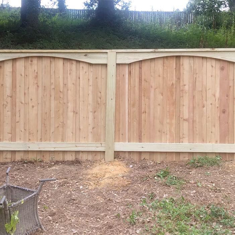 wood perimeter privacy fence