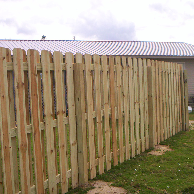 wood perimeter privacy fence